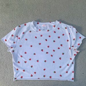 SHEIN strawberry crop tee